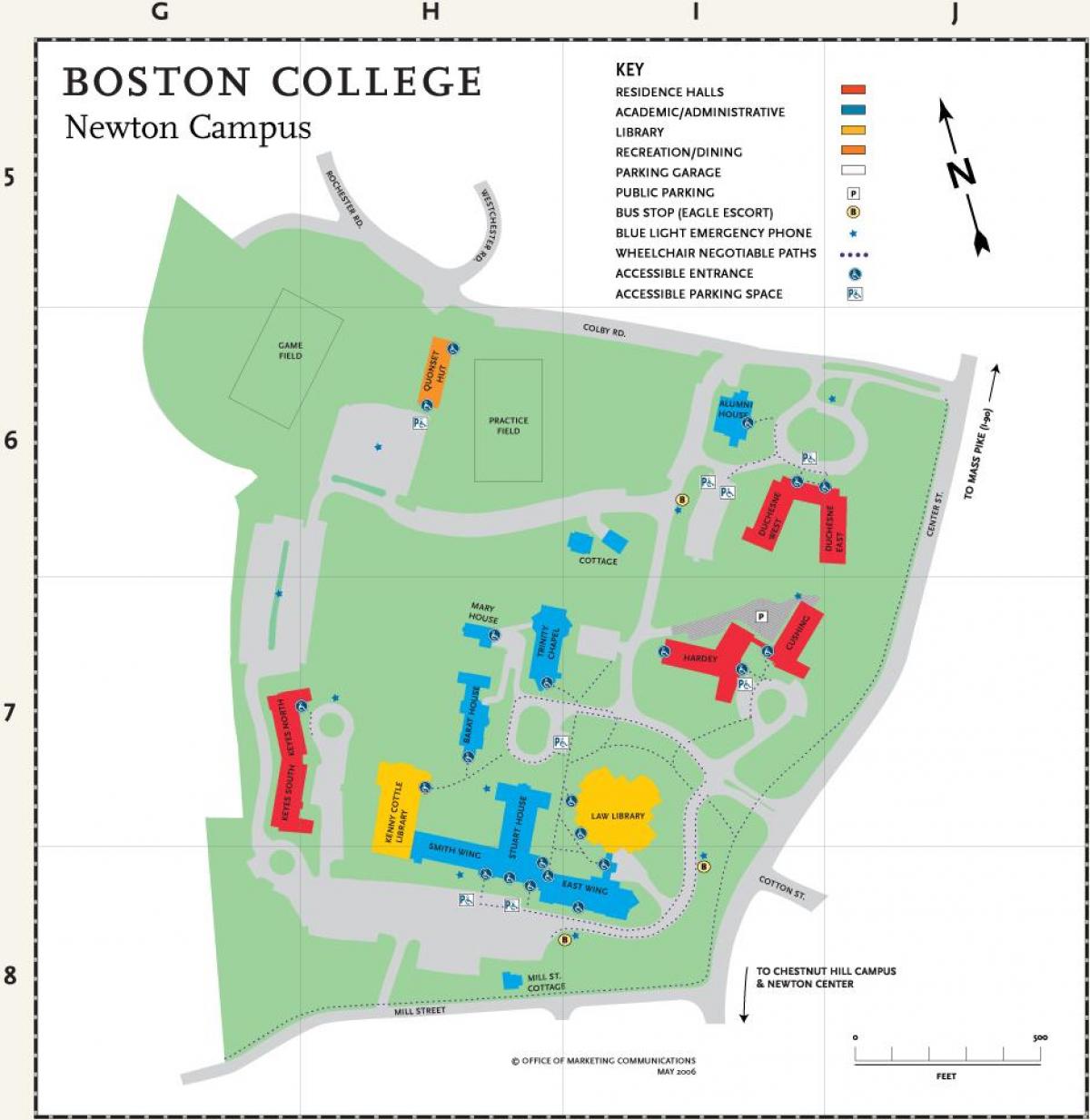 harta e Boston college