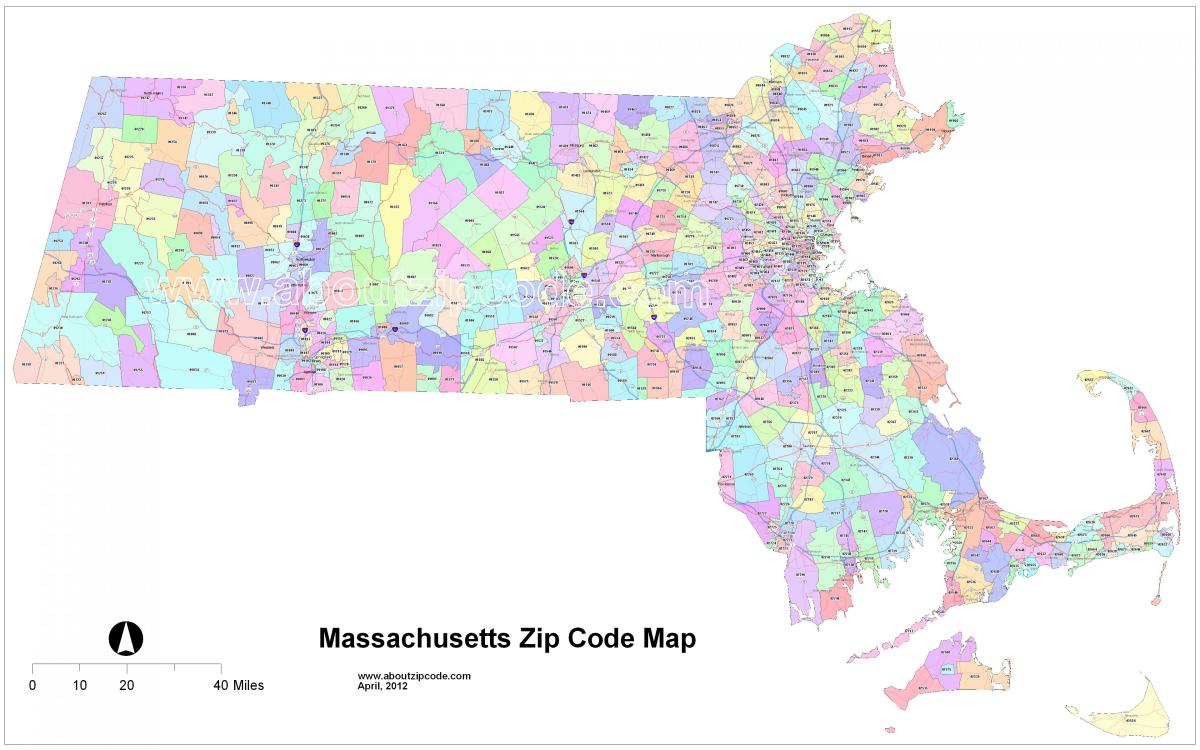 kodi zip harta e Boston