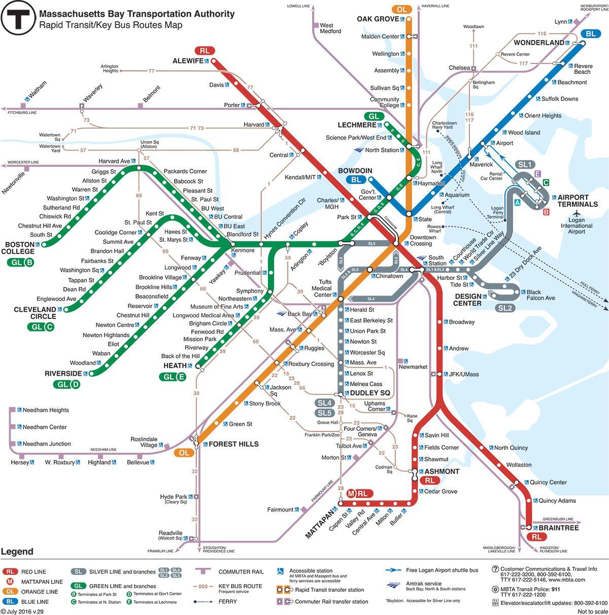 harta e Boston metro