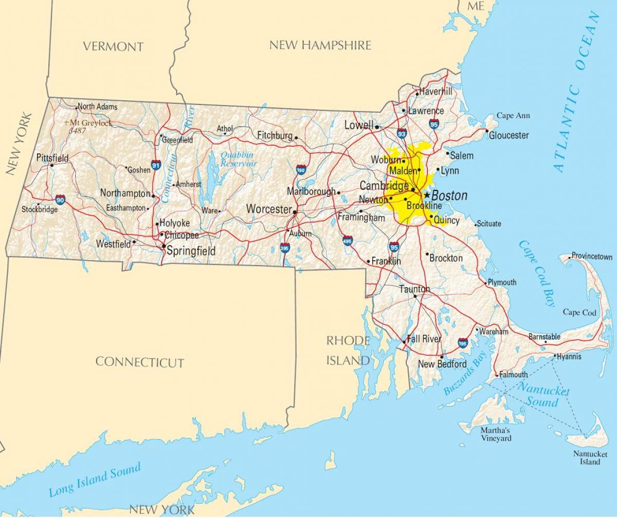 Boston në një hartë