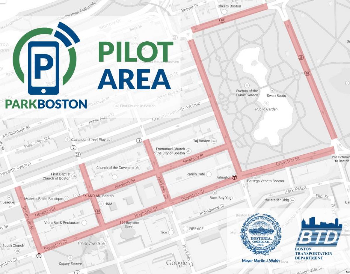Boston parking metër hartë