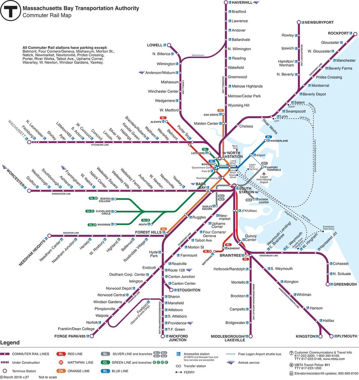Boston stacioni i trenit hartë