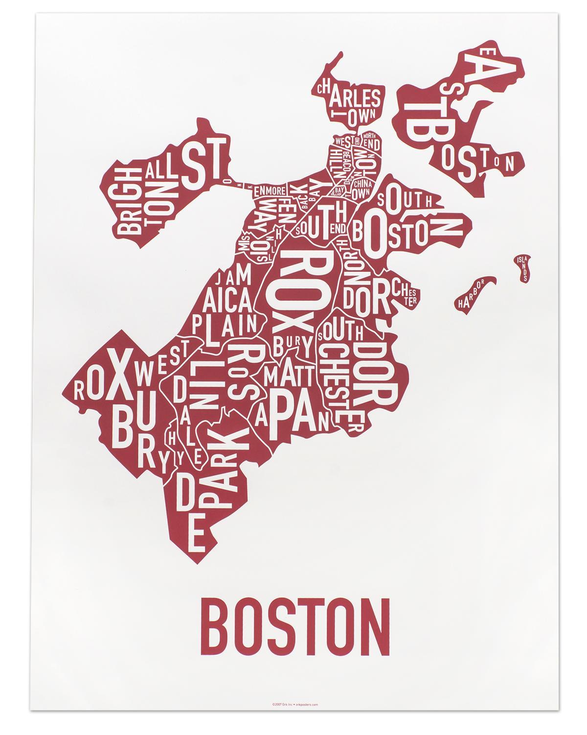 qyteti i Bostonit hartë