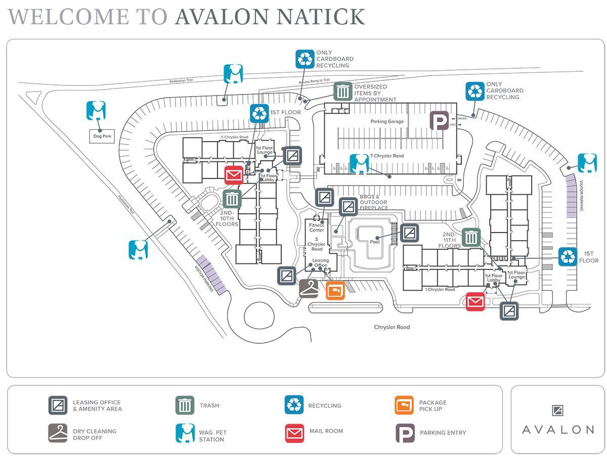 harta e Natick Mall