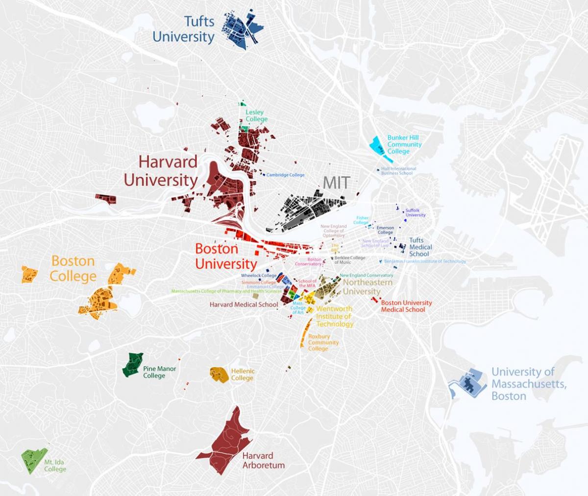harta e universitetit Boston