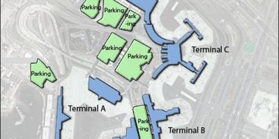 Harta e Boston aeroporti Logan