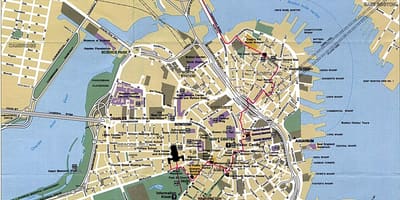 Boston hartë të qytetit