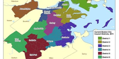 Harta e Boston lagjet e