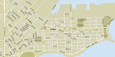Harta e Boston mass