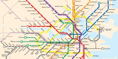 Boston publike transit hartë