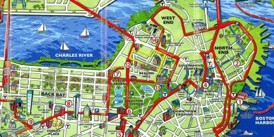 Harta e Boston atraksionet